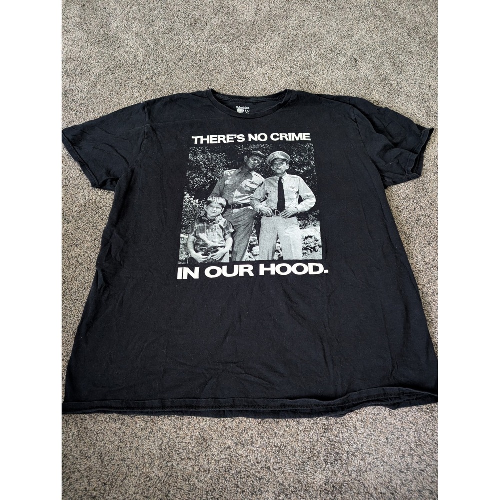 Television City Andy Griffith Show No Crime In Hood‎ Graphic T-Shirt Black 2XL